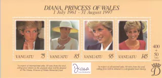 Vanuatu známky, Princezna Diana